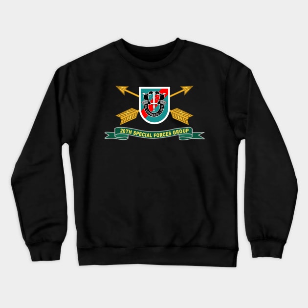 20th Special Forces Group - Flash w Br - Ribbon X 300 Crewneck Sweatshirt by twix123844